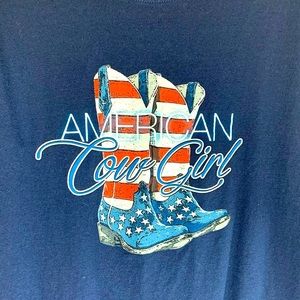 Navy Blue American Cowgirl T-shirt